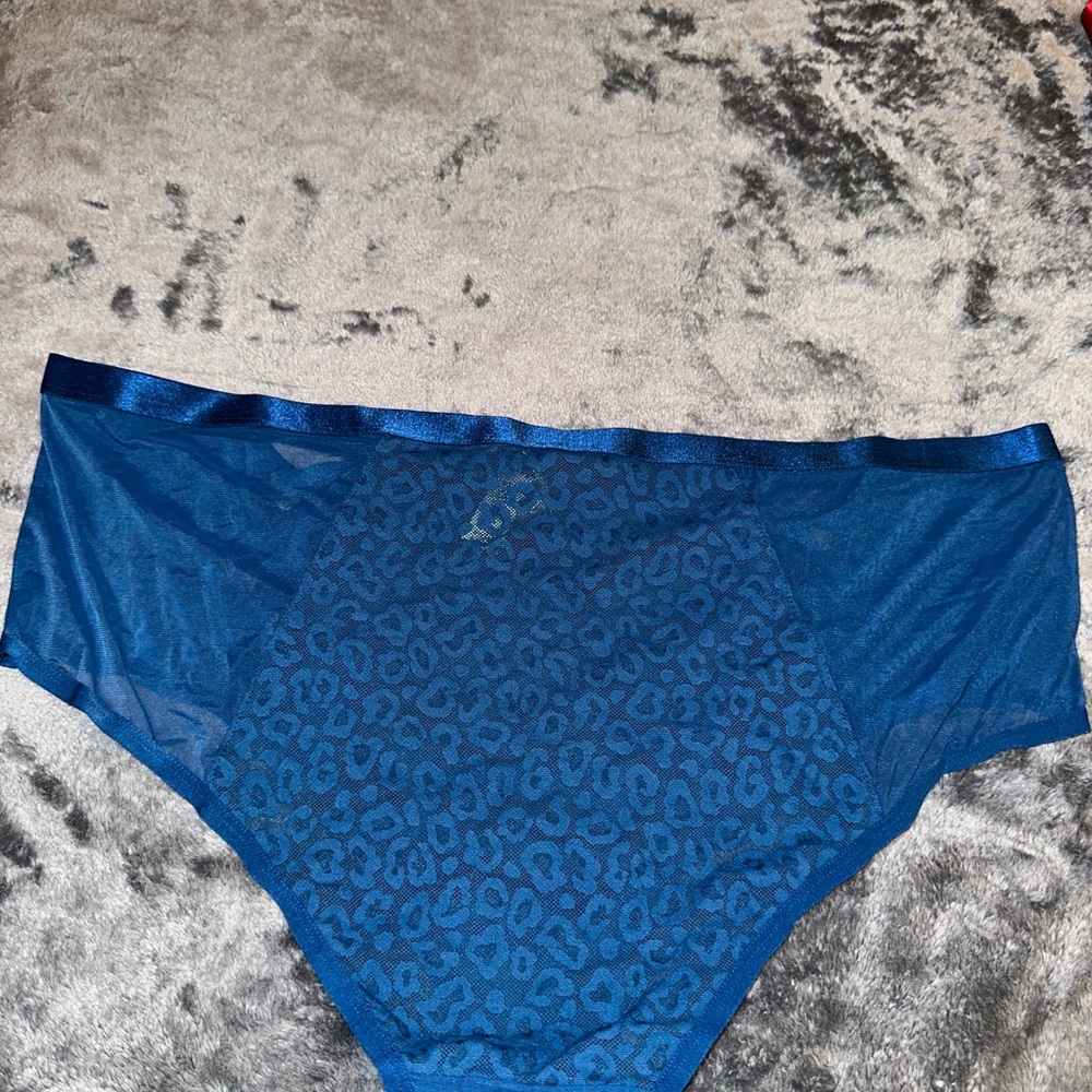 Torrid Blue Leopard Print Sheer Panties - Picture 4 of 6
